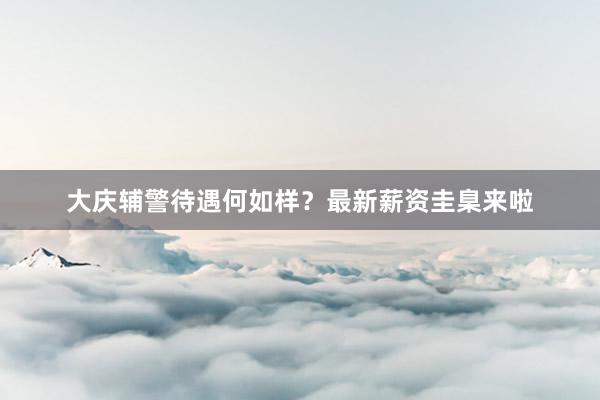 大庆辅警待遇何如样？最新薪资圭臬来啦